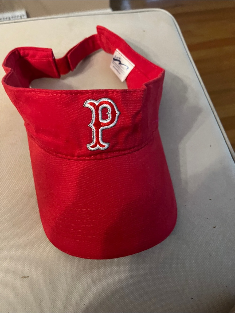 Paw Sox Baseball Visor with White 'P'
